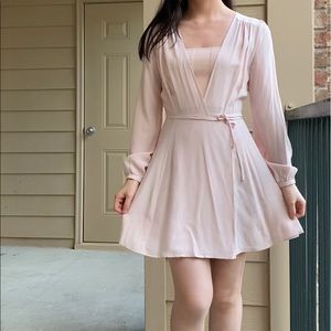 Wilfred Pink 100%Silk Wrap Dress, Babaton Tube Top